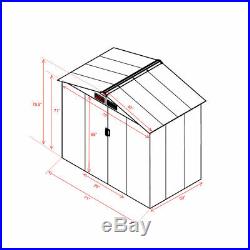 5 x 6FT Outdoor Storage Shed Tool House Box Steel Utility Backyard Garden Lawn