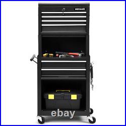 6-Drawer High Capacity Rolling Tool Chest Storage Cabinet Toolbox Combo with Riser