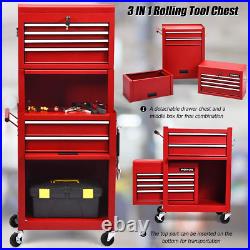6-Drawer Rolling Tool Chest, High Capacity Tool Storage Cabinet with Wheels and