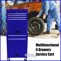 6 Drawers Rolling Tool Cart Chest Tool Storage Cabinet Tool Box with Wheels
