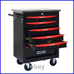 6 Drawers Tool Chest Metal Tool Storage Box Garage Workshop Warehouse Organizer