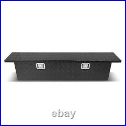 60 X 12 X14ALUMINUM BLACK PICKUP TRUNK BED TOOL BOX truck bed TRAILER STORAGE
