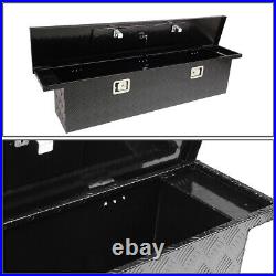 60 X 12 X14ALUMINUM BLACK PICKUP TRUNK BED TOOL BOX truck bed TRAILER STORAGE