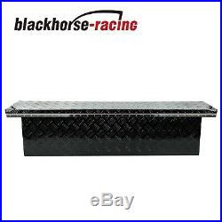 60x12x14 Black Aluminum Pickup Truck Trunk Bed Tool Box Trailer Storage+lock