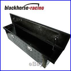 60x12x14 Black Aluminum Pickup Truck Trunk Bed Tool Box Trailer Storage+lock