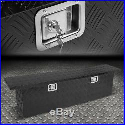 60x12x15.5black Aluminum Pickup Truck Trunk Bed Tool Box Trailer Storage+lock
