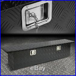 63x12x14 Black Aluminum Pickup Truck Trunk Bed Tool Box Trailer Storage+lock