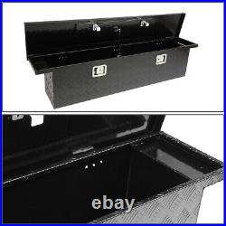 69X12X13.75 ALUMINUM PICKUP TRUCK TRUNK BED TOOL BOX TRAILER STORAGE WithLOCK