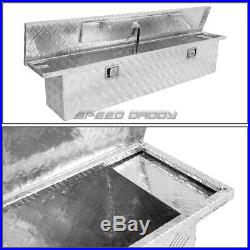 69x12x14 Chrome Aluminum Pickup Truck Trunk Bed Tool Box Trailer Storage+lock