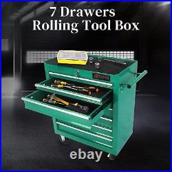 7-Drawer Rolling Tool Cabinet Chest withLock, Trolley Organizer Tool Case Chest