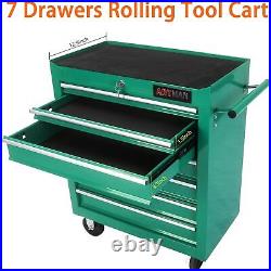 7-Drawer Rolling Tool Cabinet Chest withLock, Trolley Organizer Tool Case Chest