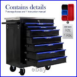 7 Drawer Rolling Tool Cart Lockable Tool Box on Wheel Storage Toolbox Cabinet