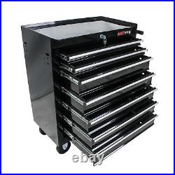 7-Drawer Single Door Tool Chest Workbench Rolling Tool Box Storage Cabinet US