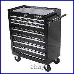 7-Drawer Single Door Tool Chest Workbench Rolling Tool Box Storage Cabinet US