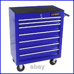 7-Drawer Single Door Tool Chest Workbench Rolling Tool Box Storage Cabinet US