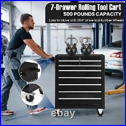 7-Drawer Tool Chest withWheels, RepairShopGarage, Tool Cabinet Tool Cart with Key