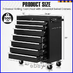 7-Drawer Tool Chest withWheels, RepairShopGarage, Tool Cabinet Tool Cart with Key