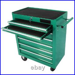 7 Drawers Rolling Tool Box Cart Tool Chest Tool Storage Cabinet with 4 Wheel Green