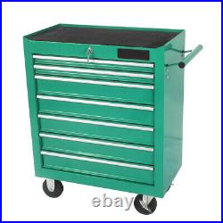 7 Drawers Rolling Tool Box Cart Tool Chest Tool Storage Cabinet with 4 Wheel Green