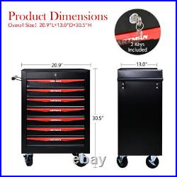 7 Drawers Rolling Tool Chest with Ball Bearing Tool Storage Cabinet Tool Organizer