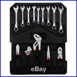 799 pcs Tool Set Trolley Mechanics Metric Standard Kit Case Box Organize Castors