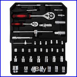 799 pcs Tool Set Trolley Mechanics Metric Standard Kit Case Box Organize Castors