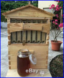 7PCS Upgraded Beekeeping Tool Hive Frames + Beehive Wooden Brood Box