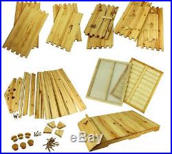 7PCS Upgraded Beekeeping Tool Hive Frames + Beehive Wooden Brood Box