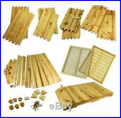 7PCS Upgraded Beekeeping Tool Hive Frames + Beehive Wooden Brood Box M