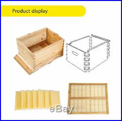7PCS Upgraded Beekeeping Tool Hive Frames + Beehive Wooden Brood Box M