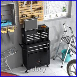 8-Drawer Black High Capacity Rolling Tool Chest Tool Storage Cabinet With Wheels