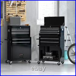 8-Drawer Black High Capacity Rolling Tool Chest Tool Storage Cabinet With Wheels