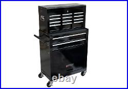 8-Drawer Black High Capacity Rolling Tool Chest Tool Storage Cabinet With Wheels