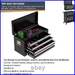 8-Drawer High Capacity Rolling Tool Box, Removable Cabinet Storage Tool Chest wi