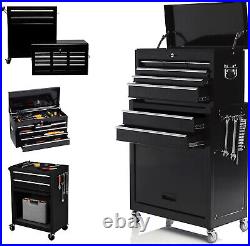 8-Drawer High Capacity Rolling Tool Box, Removable Cabinet Storage Tool Chest wi