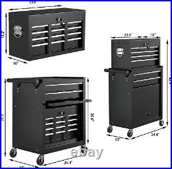 8-Drawer High Capacity Rolling Tool Chest, Removable Cabinet Storage Tool Box wi
