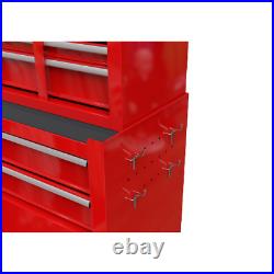 8-Drawer Rolling Tool Chest Box with Key&Lock Storage Cabinet Organizer on Wheels