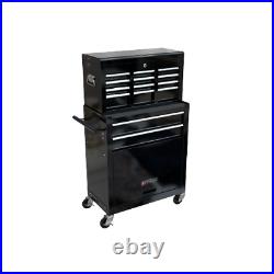 8 Drawer Rolling Tool Chest Cabinet Metal Storage Tool Box Organizer with Wheels
