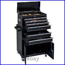 8-Drawer Rolling Tool Chest Steel Combination Set Black