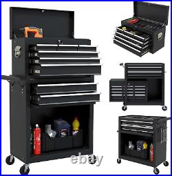 8-Drawer Rolling Tool Chest, Tool Storage Cabinet and Tool Box with Lockable and