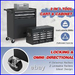 8-Drawer Rolling Tool Chest, Tool Storage Cabinet and Tool Box with Lockable and