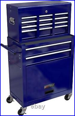8 Drawer Rolling Tool Chest on Wheel, High Capacity Tool Storage Cabinet Box Cart