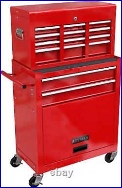 8 Drawer Rolling Tool Chest with Wheels, High Capacity Tool Storage Cabinet & To