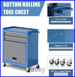 8-Drawer Rolling Tool Chest with Wheels, Removable Tool Box Organizer, Detachable