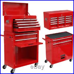 8 Drawer Tool Chest Storage Cabinet Tool Box with Wheels Storage Cabinet Rolling