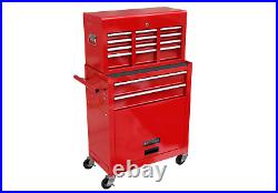 8 Drawer Tool Chest Storage Cabinet Tool Box with Wheels Storage Cabinet Rolling