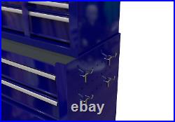 8-Drawers Rolling Tool Box Cart Tool Chest Tool Storage Cabinet with Wheels Blue