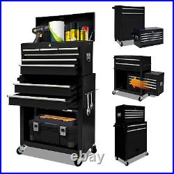 8-Drawers Rolling Tool Chest Metal Tool Box with Lockable Wheels Tool Storages