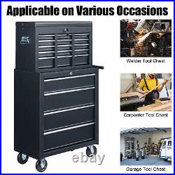 9-Drawer Rolling Tool Chest Large Tool Cabinet Organizer with Wheels / Drawers