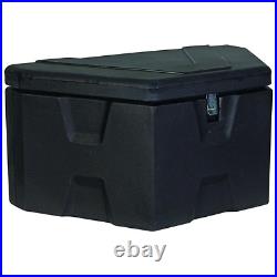 A-Frame Trailer Tongue Tool Storage Box Black 36 in Weather Resistant Latch Lock